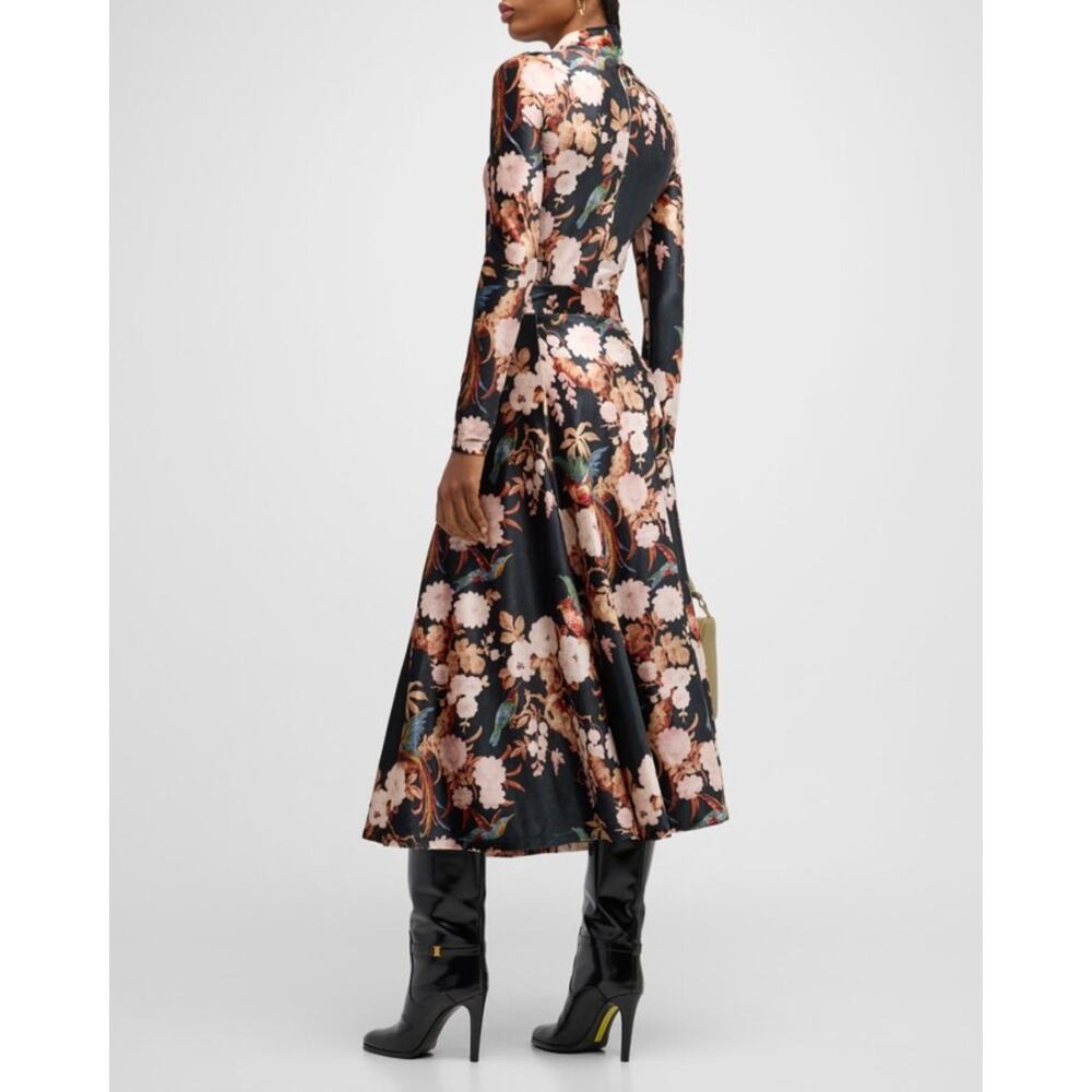 Cara Cara Suzie Moody Floral Long-Sleeve Turtleneck Top Size Large - Picture 2 of 8